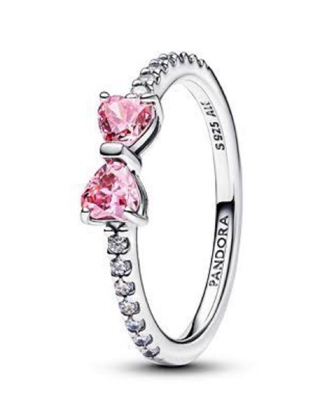 Pandora Sparkling Pink Bow Ring